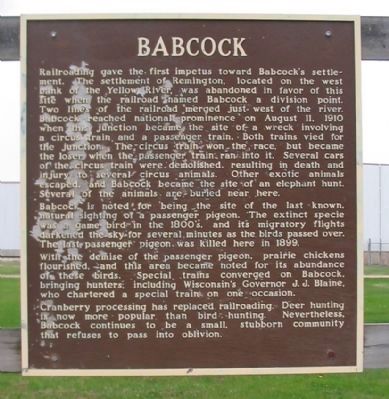 Babcock Marker. Click for full size. Babcock Marker image. Click for full size.