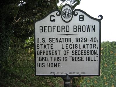 Bedford Brown (1795-1870). Click for full size. Bedford Brown (1795-1870) image. Click for full size.