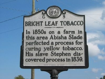 Bright Leaf Tobacco Marker image. Click for full size.