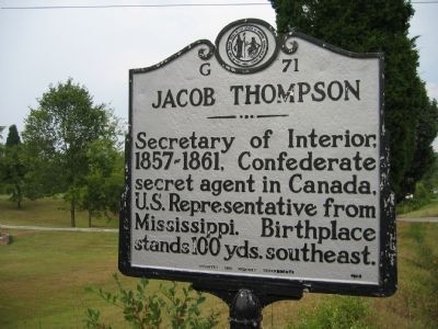 Jacob Thompson (1810-1885). Click for full size. Jacob Thompson (1810-1885) image. Click for full size.