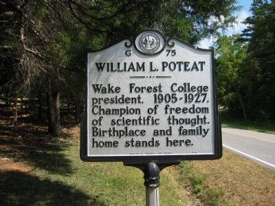 William Louis Poteat (1856-1938) image. Click for full size.