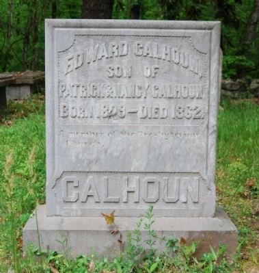 Edward Calhoun Tombstone image. Click for full size.
