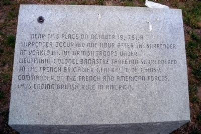 Surrender at Gloucester Point Marker. Click for full size. Surrender at Gloucester Point Marker image. Click for full size.