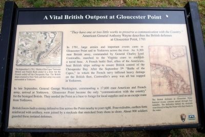 A Vital British Outpost at Gloucester Point Marker image. Click for full size.