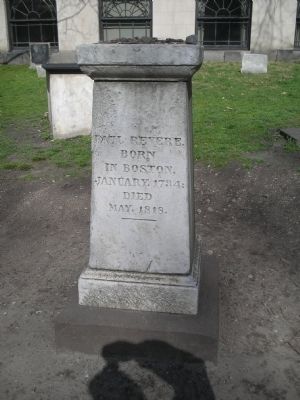 Grave of Paul Revere. Click for full size. Grave of Paul Revere image. Click for full size.