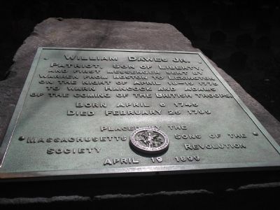 William Dawes Jr. Marker image. Click for full size.