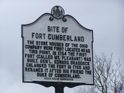 Site of Fort Cumberland Marker image. Click for full size.