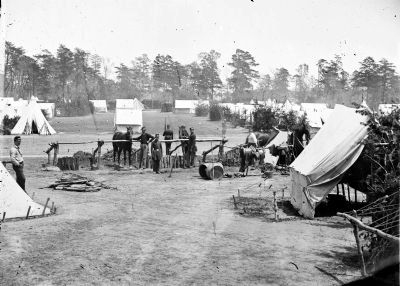 Yorktown, Va., vicinity. Headquarters of Gen. George B. McClellan, Camp Winfield Scott. image. Click for full size.