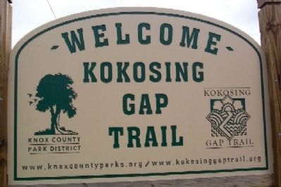 Kokosing Gap Trail Sign. Click for full size. Kokosing Gap Trail Sign image. Click for full size.