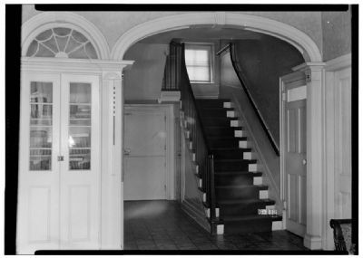Hall and staircase, De Mott – Westervelt House image. Click for full size.