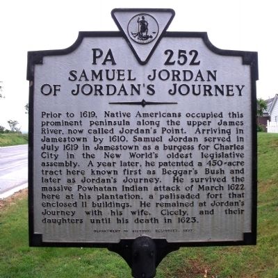 Samuel Jordan of Jordan's Journey Marker image. Click for full size.