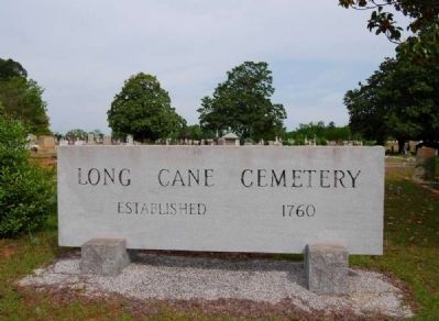 Long Cane Cemetery Sign image. Click for full size.