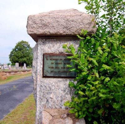 Long Cane Cemetery -<br>Right Entrance Post image. Click for full size.