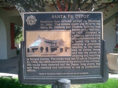 Santa Fe Depot Marker. Click for full size. Santa Fe Depot Marker image. Click for full size.