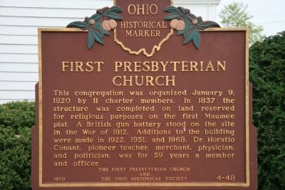 First Presbyterian Church Marker. Click for full size. First Presbyterian Church Marker image. Click for full size.