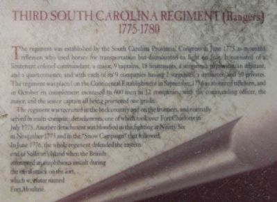 Capture of Fort Charlotte Marker -<br>Third South Carolina Regiment image. Click for full size.