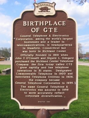 Birthplace of GTE Marker image. Click for full size.