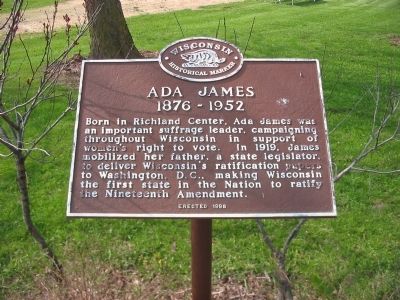 Ada James Marker. Click for full size. Ada James Marker image. Click for full size.