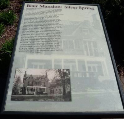 The Blair Mansion: Silver Spring </b>(Panel 1) image. Click for full size.