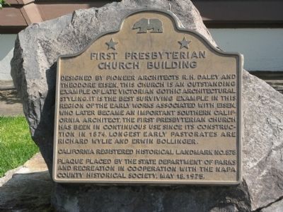 First Presbyterian Church Building Marker image. Click for full size.