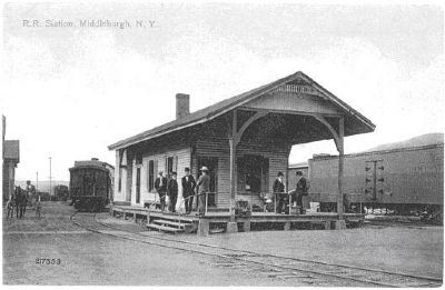 Middleburgh & Schoharie Station circa 1900 image. Click for full size.