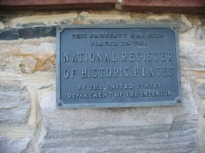 National Register Plaque. Click for full size. National Register Plaque image. Click for full size.