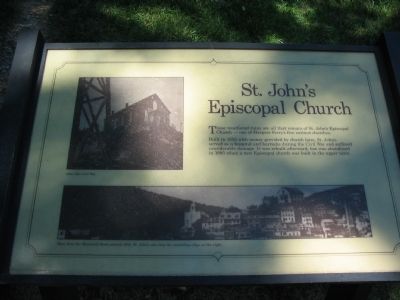 St. John's Episcopal Church Marker. Click for full size. St. John's Episcopal Church Marker image. Click for full size.