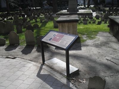 Marker in Granary Burying Ground. Click for full size. Marker in Granary Burying Ground image. Click for full size.
