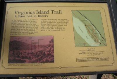 Virginius Island Trail Marker image. Click for full size.
