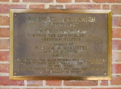 McAlister Auditorium Marker image. Click for full size.
