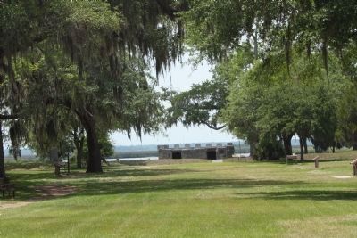 Miltitary Road through Frederica, Fort in background image. Click for full size.