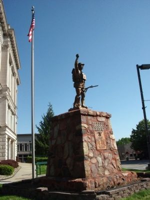 Left Front View - - The Spirit of the American Doughboy. Click for full size. Left Front View - - The Spirit of the American Doughboy image. Click for full size.