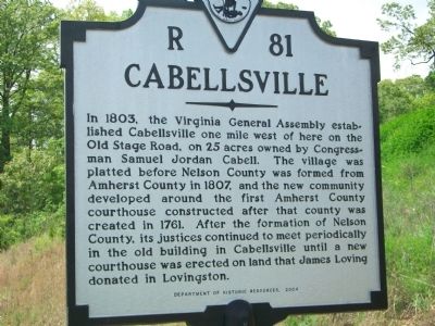 Cabellsville Marker image. Click for full size.