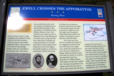 Ewell Crosses the Appomattox CWT Marker image. Click for full size.
