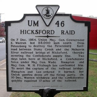 Hicksford Raid Marker image. Click for full size.