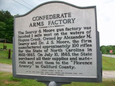 Confederate Arms Factory Marker. Click for full size. Confederate Arms Factory Marker image. Click for full size.