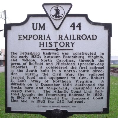 Emporia Railroad History Marker image. Click for full size.