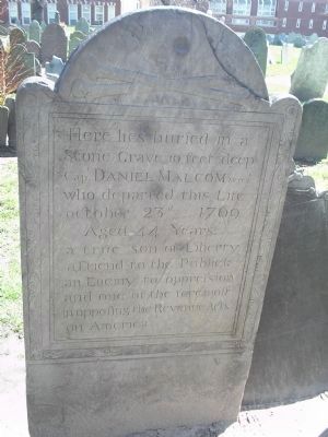 Grave of Capt. Daniel Malcom image. Click for full size.