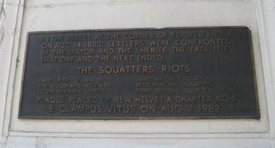 The Squatters Riot Marker image. Click for more information.