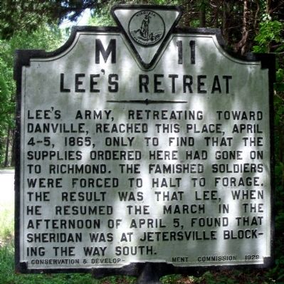 Lee's Retreat Marker image. Click for full size.
