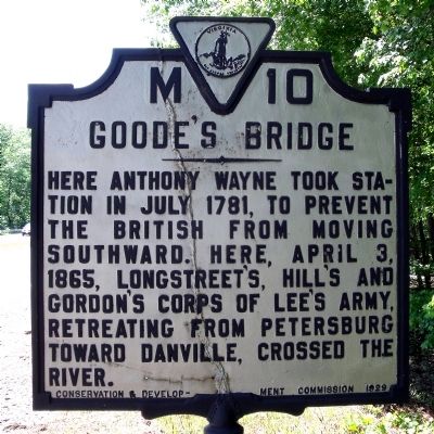 Goode's Bridge Marker image. Click for full size.