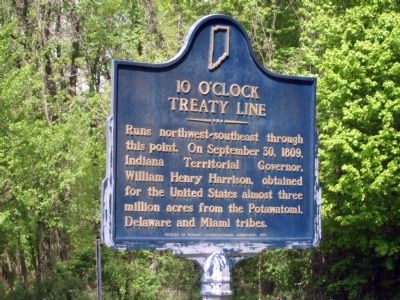 10 O'Clock Treaty Line Marker image. Click for full size.