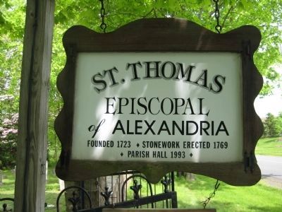 St. Thomas Episcopal of Alexandria Marker image. Click for full size.