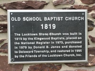Old School Baptist Church Marker image. Click for full size.