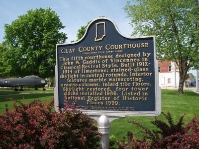 Side Two - - Clay County (Indiana) Courthouse Marker image. Click for full size.
