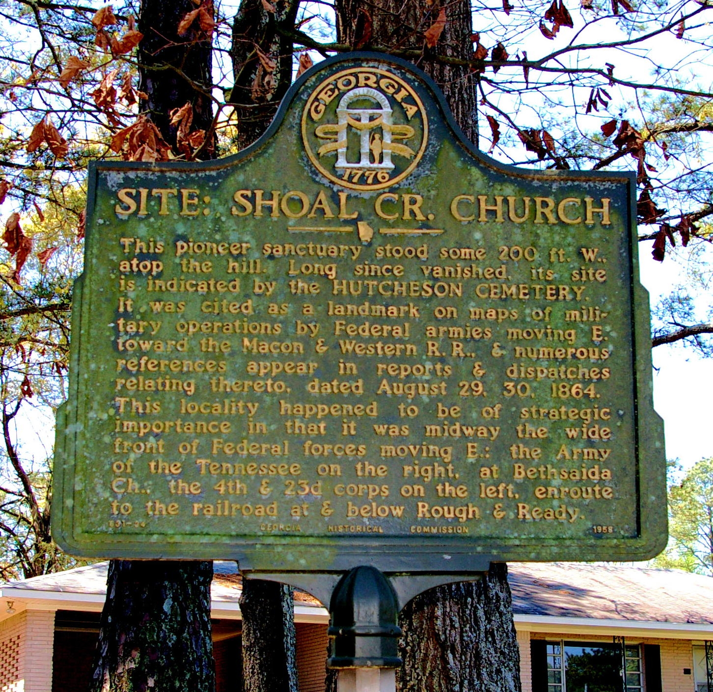 Site: Shoal Cr. Church Marker