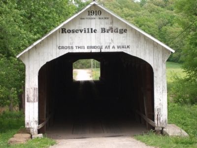 Covered Bridge by Roseville Marker. Click for full size. Covered Bridge by Roseville Marker image. Click for full size.