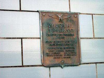 Memorial Building Marker. Click for full size. Memorial Building Marker image. Click for full size.