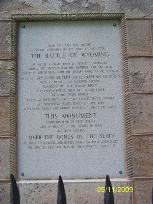 Battle of Wyoming Memorial image. Click for full size.