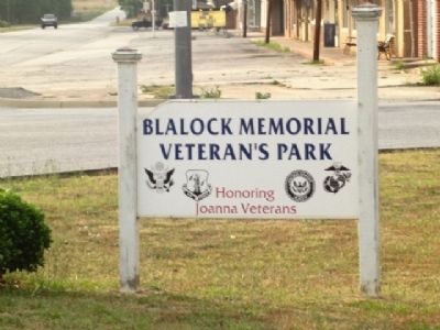 Joanna Veterans' Memorial Marker. Click for full size. Joanna Veterans' Memorial Marker image. Click for full size.
